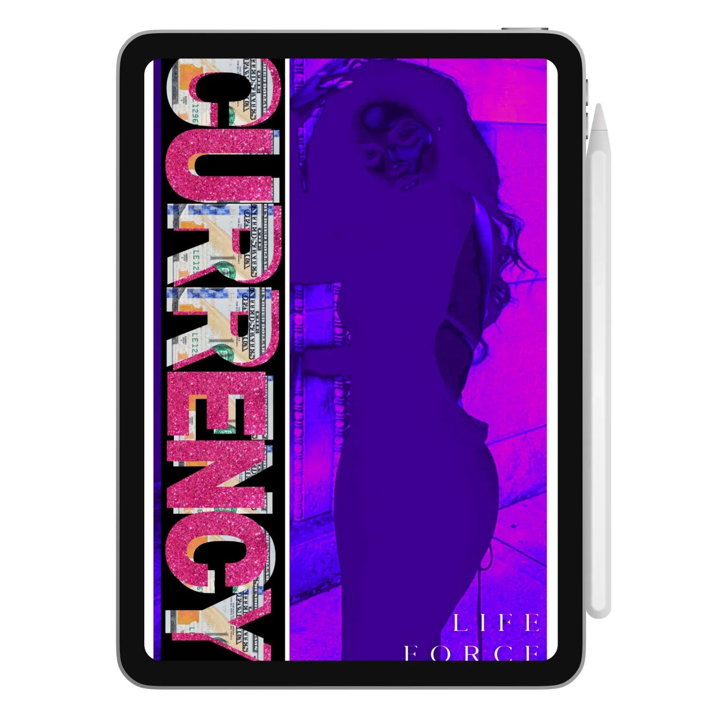 Life Force Currency: Unlocking the Power of Your Energy ebook cover on a tablet showcasing vibrant design.