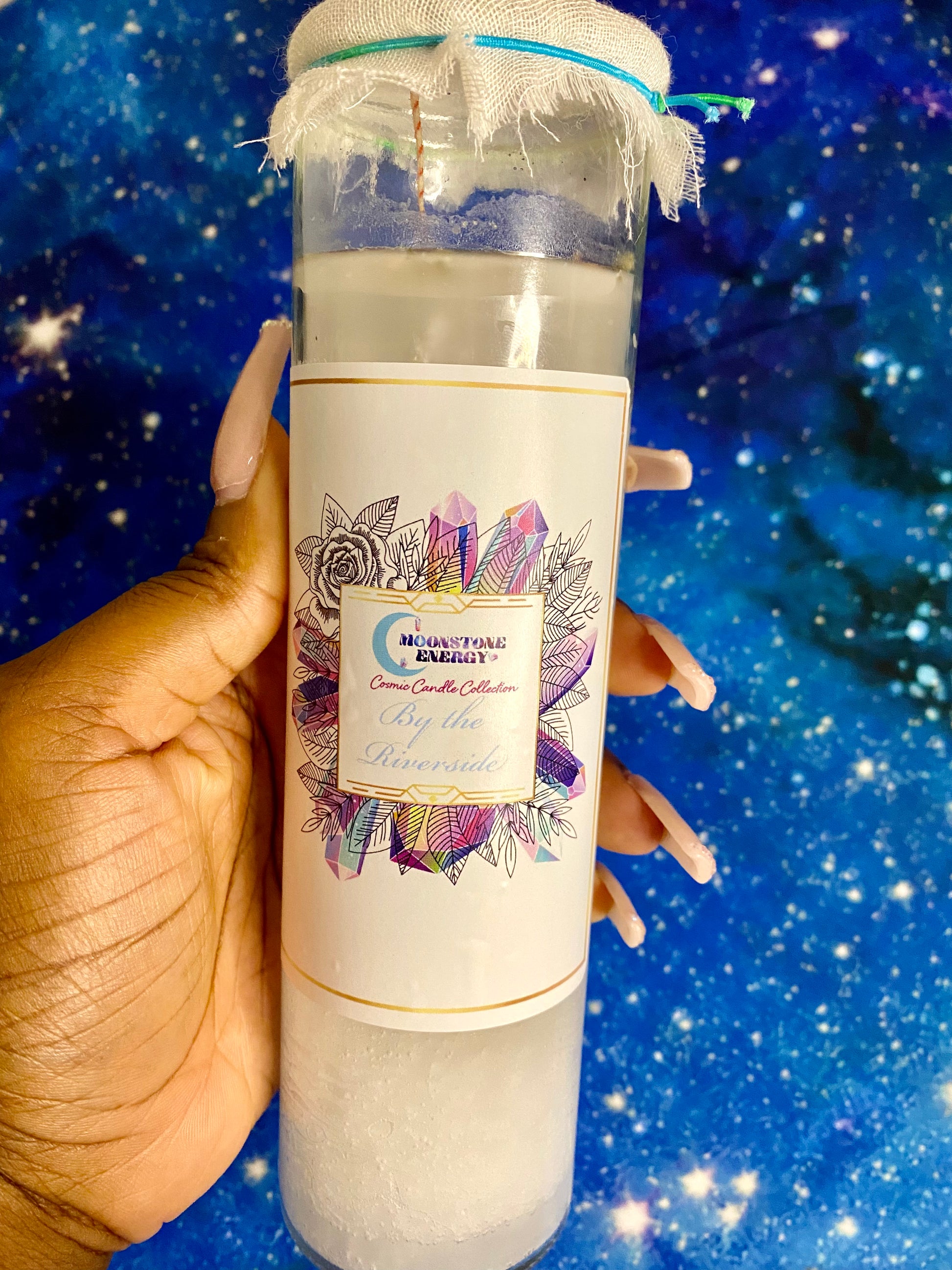 By the Riverside Candle-Moonstone Energy 